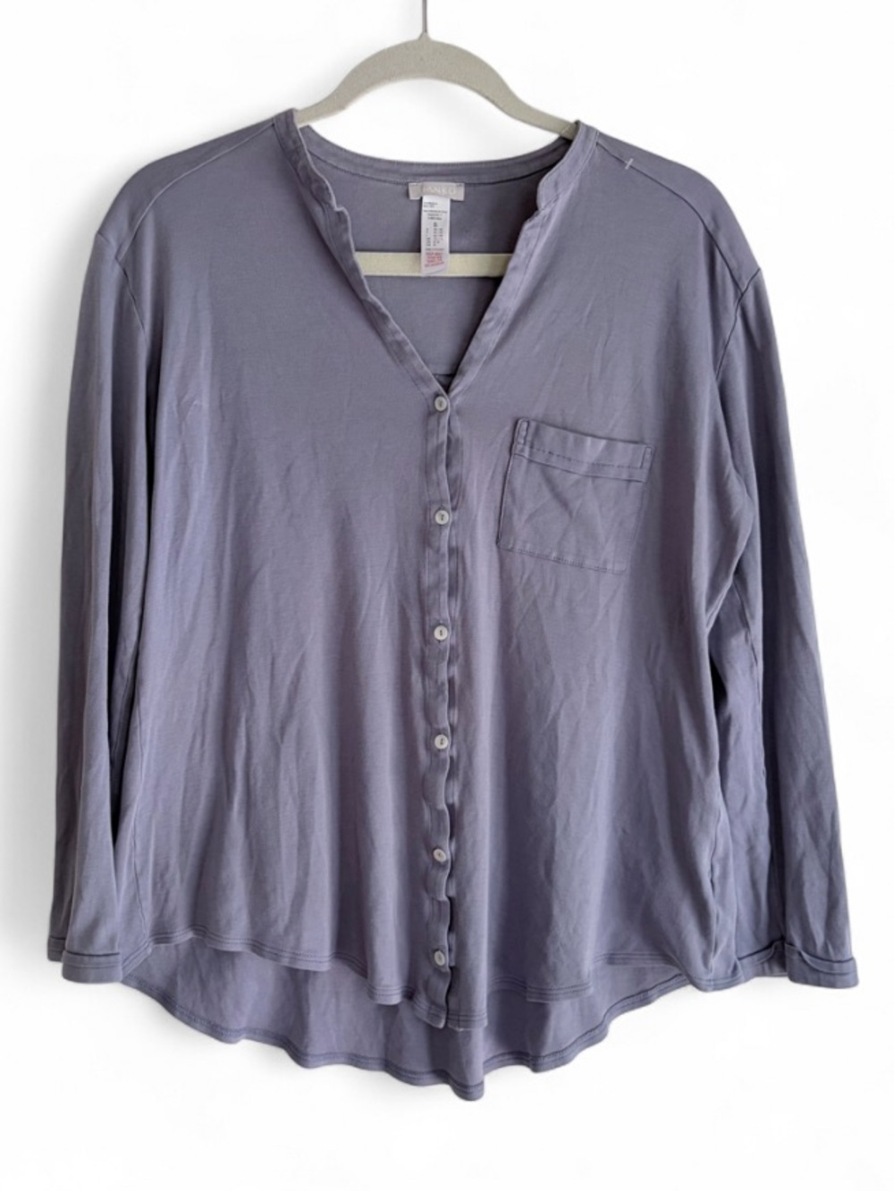 Hanro Pure Essence 100% Cotton Long Sleeve Pajama Shirt Size S - Picture 1 of 6